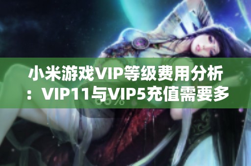 小米游戏VIP等级费用分析：VIP11与VIP5充值需要多少钱