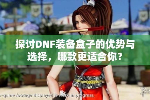 探讨DNF装备盒子的优势与选择，哪款更适合你？
