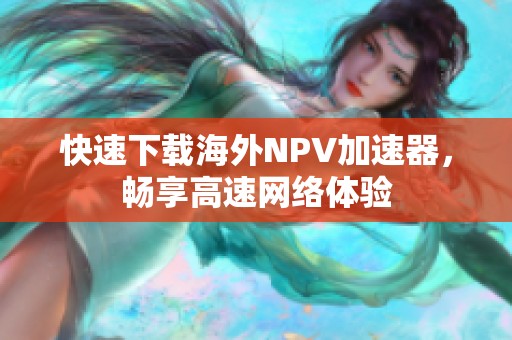 快速下载海外NPV加速器，畅享高速网络体验