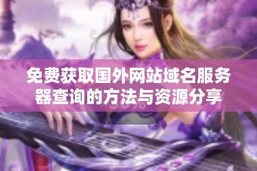 免费获取国外网站域名服务器查询的方法与资源分享