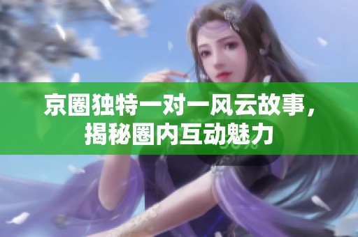 京圈独特一对一风云故事，揭秘圈内互动魅力