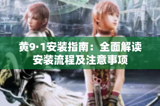 黄9·1安装指南：全面解读安装流程及注意事项