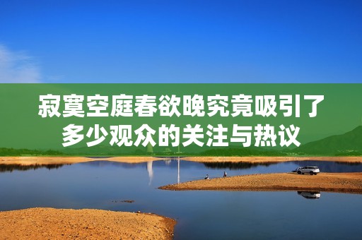 寂寞空庭春欲晚究竟吸引了多少观众的关注与热议