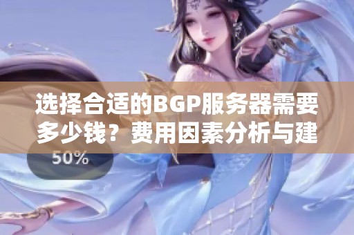 选择合适的BGP服务器需要多少钱？费用因素分析与建议