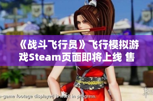 《战斗飞行员》飞行模拟游戏Steam页面即将上线 售卖日期待定