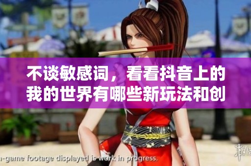 不谈敏感词，看看抖音上的我的世界有哪些新玩法和创意探索