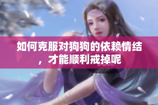 如何克服对狗狗的依赖情结，才能顺利戒掉呢