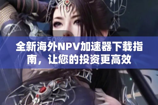 全新海外NPV加速器下载指南，让您的投资更高效